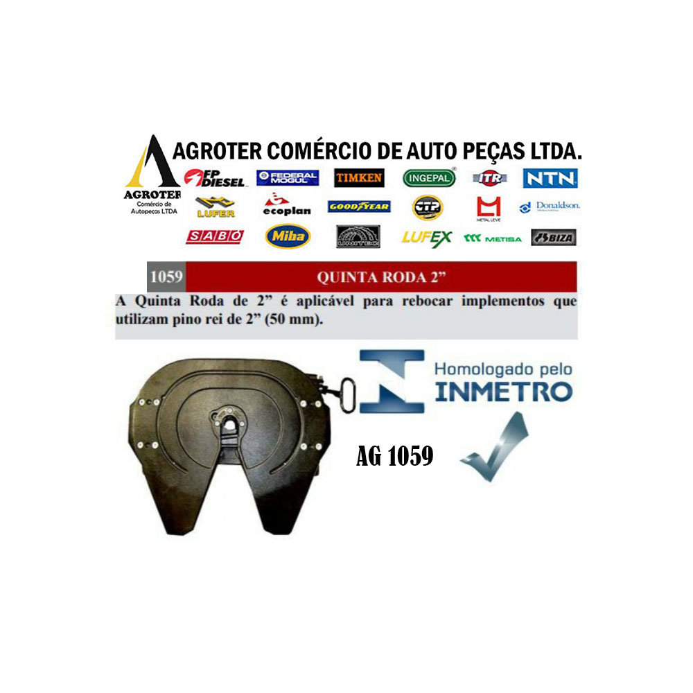 AG 1059 QUINTA RODA 2 - Agroter Peças - (11) 9 8916-7802